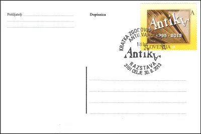 RAZSTAVA " KRATKA ZGODOVINA ZNAMKE " ANTIKA 13 LET